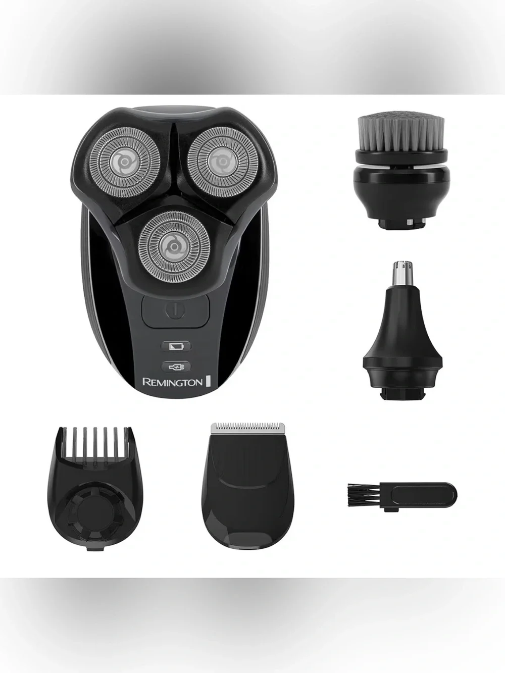 Remington‎ Black 6-in-1 Men's Electric Shaver & Grooming Attachments